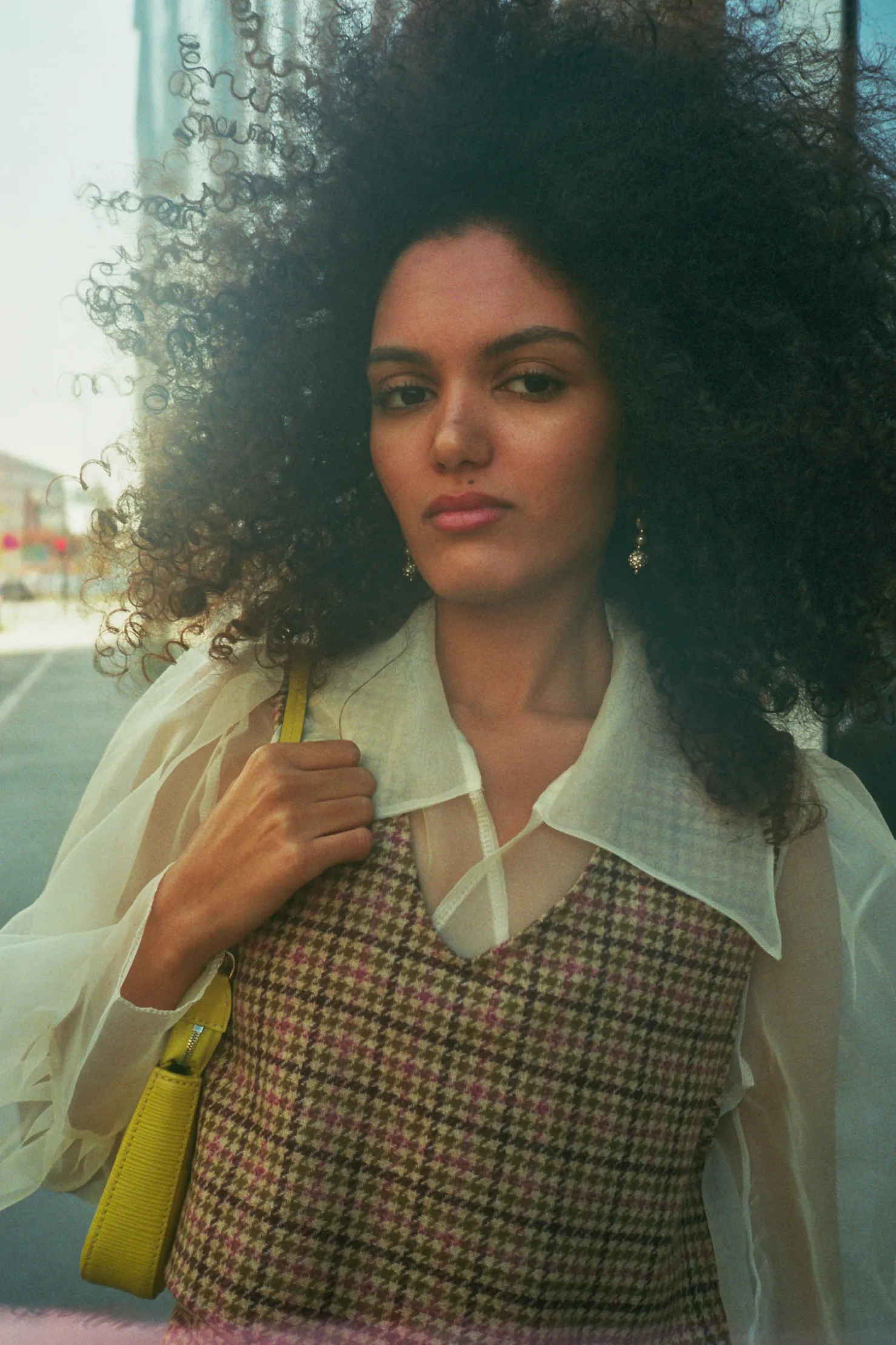 MaisonCléo Blouses>Blouse en organza de soie ivoire JULIE