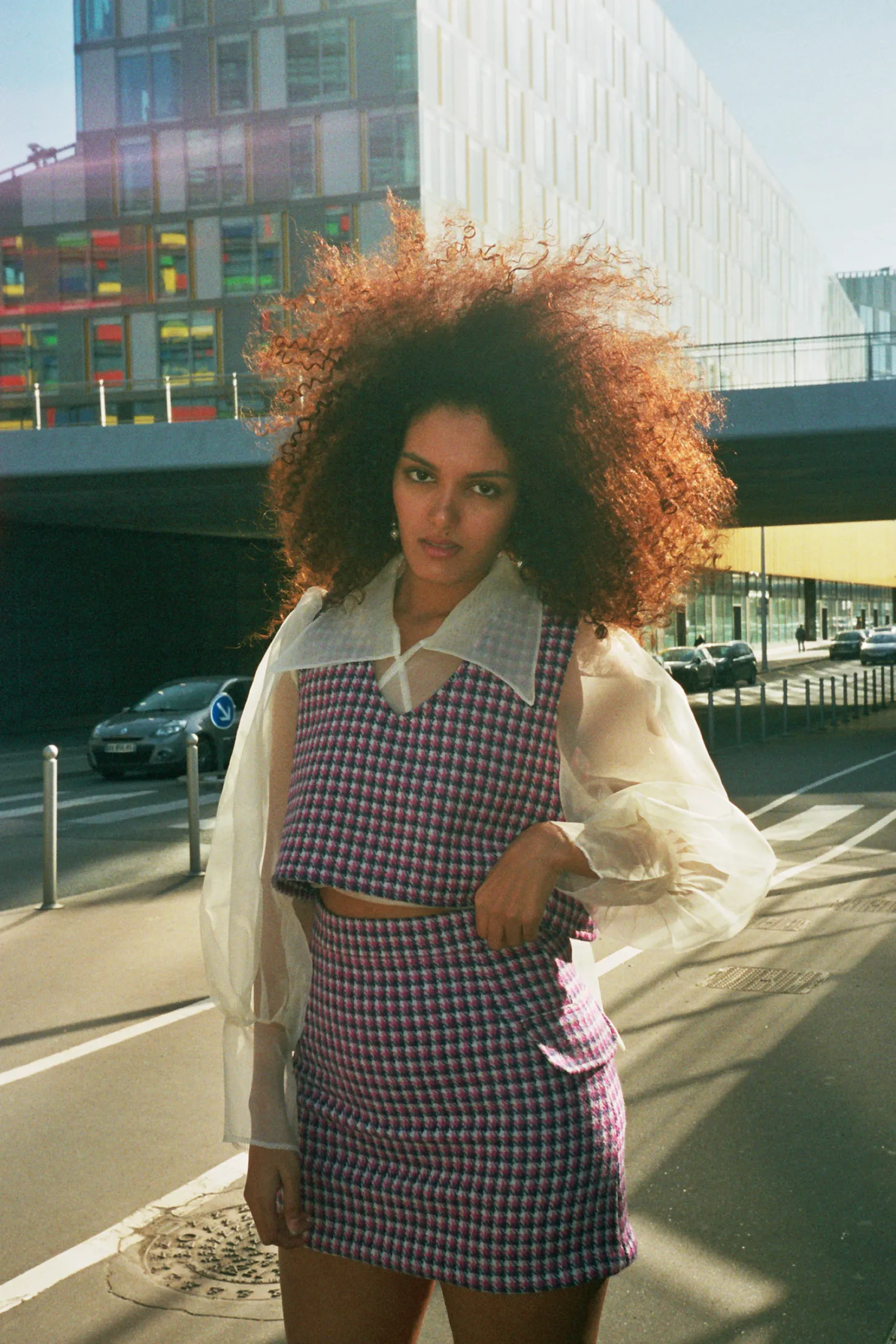 MaisonCléo Blouses>Blouse en organza de soie ivoire JULIE