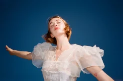 MaisonCléo Blouses>Boléro organza soie CHANTAL