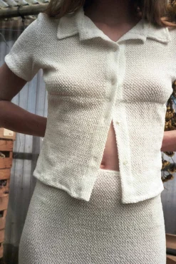 MaisonCléo Blouses>Chemise en crochet ajouré blanche