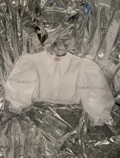 MaisonCléo Blouses>Crop blouse GEMMA I