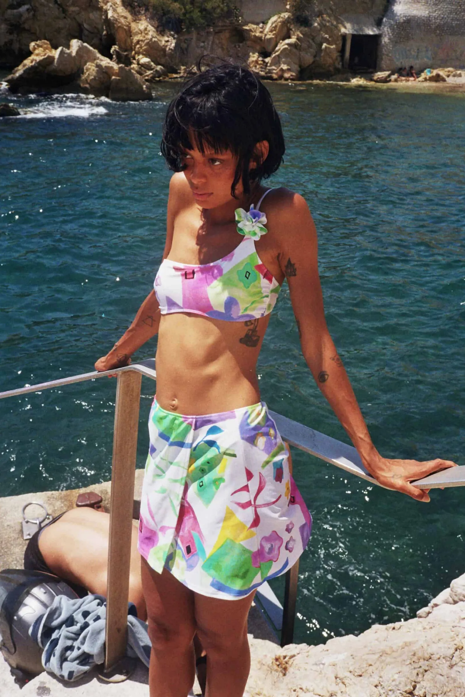 MaisonCléo Maillot De Bain|Tops>Haut de maillot de bain bandeau à motif fleurs multicolor
