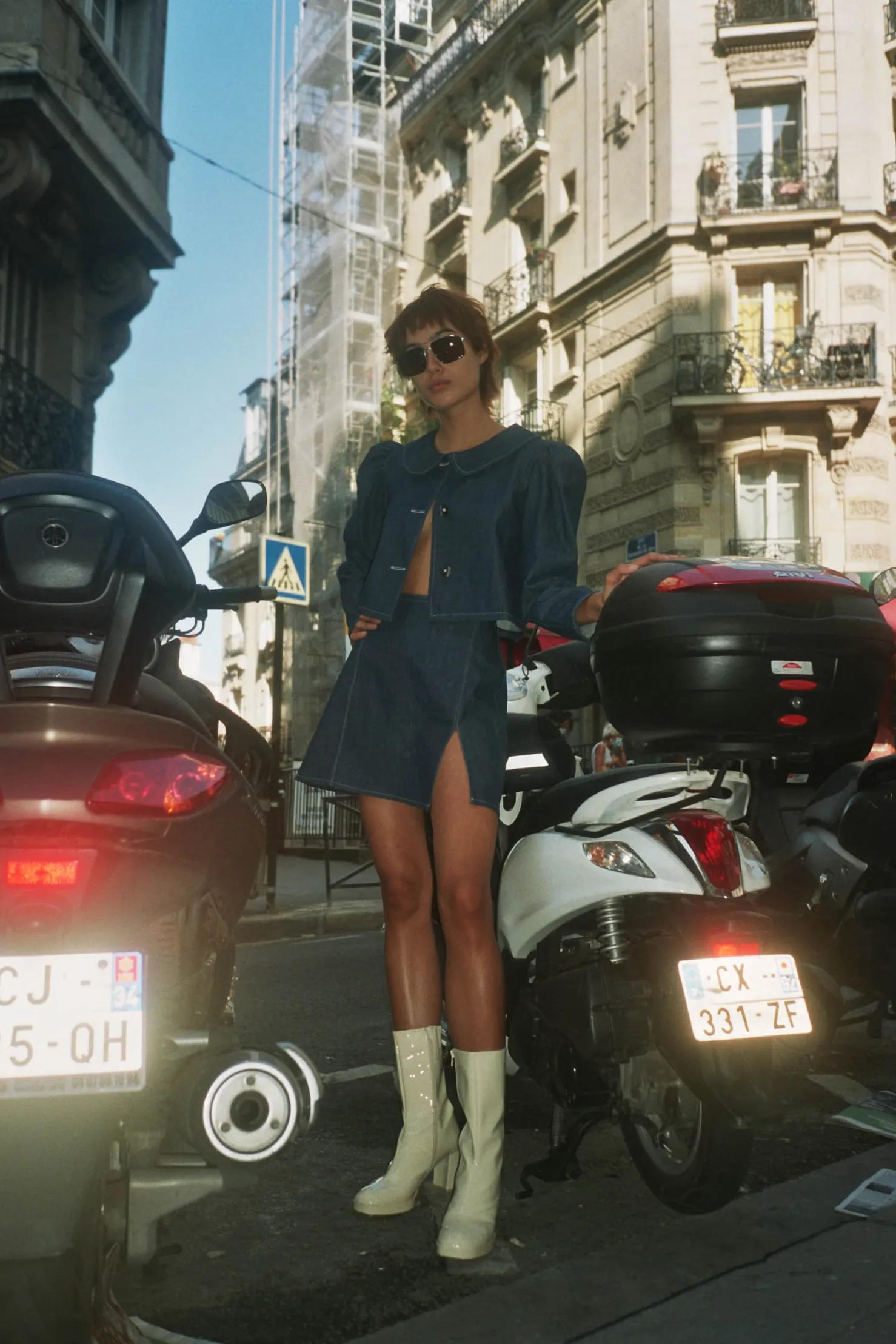 MaisonCléo Jupes>Mini jupe en jean SOPHIA