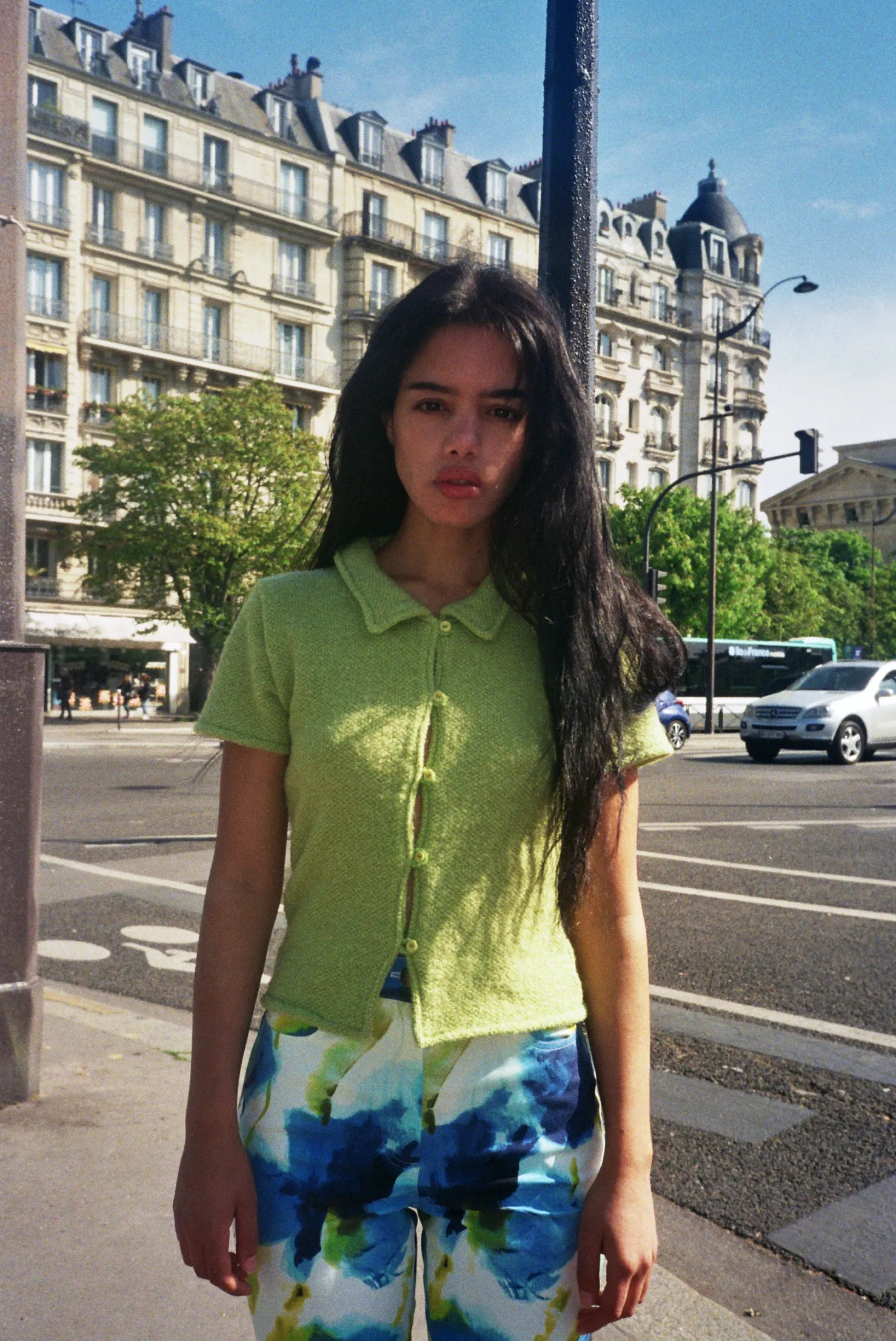 MaisonCléo Pantalons / Shorts>Pantalon capri Lana à imprimé floral abstrait