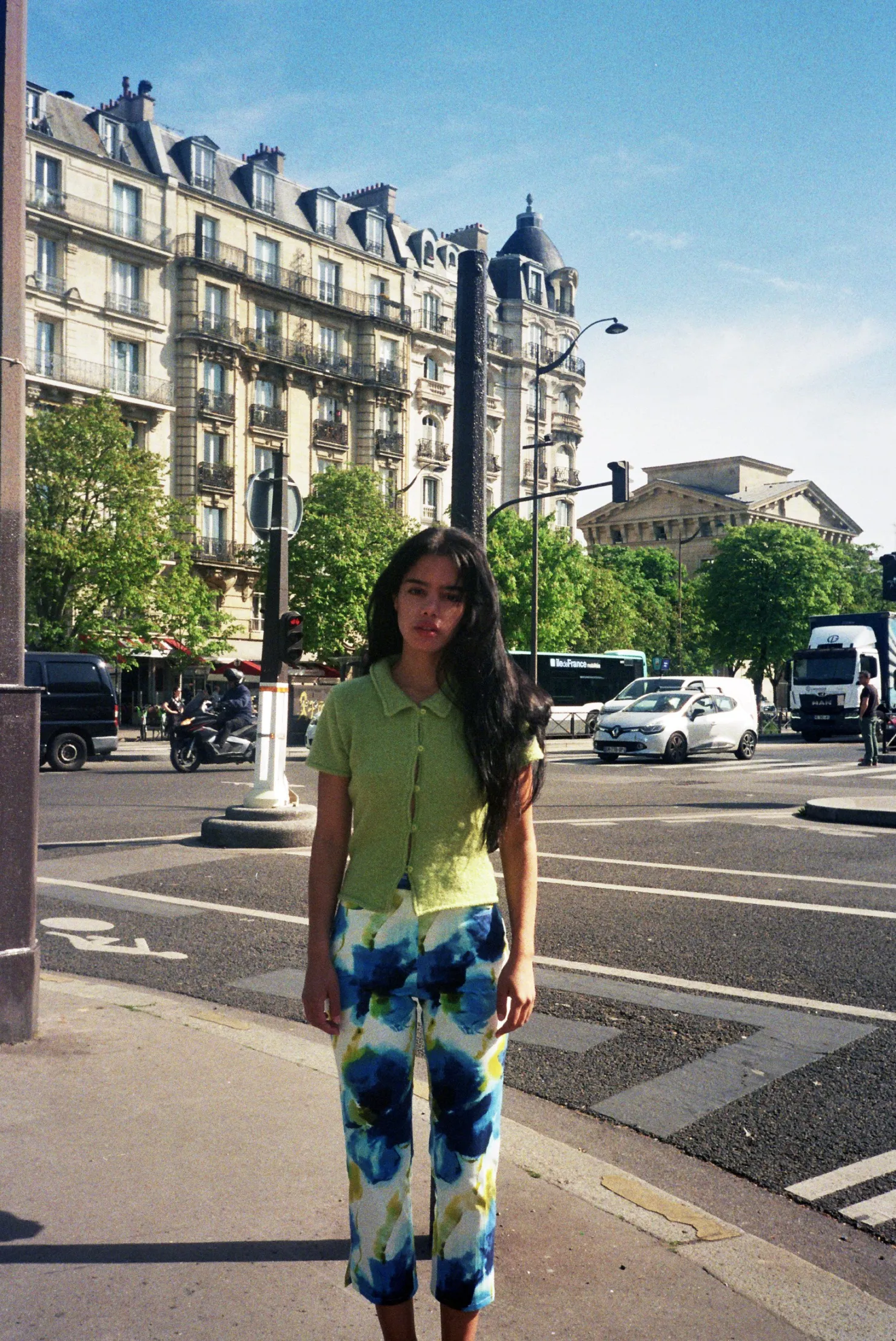 MaisonCléo Pantalons / Shorts>Pantalon capri Lana à imprimé floral abstrait