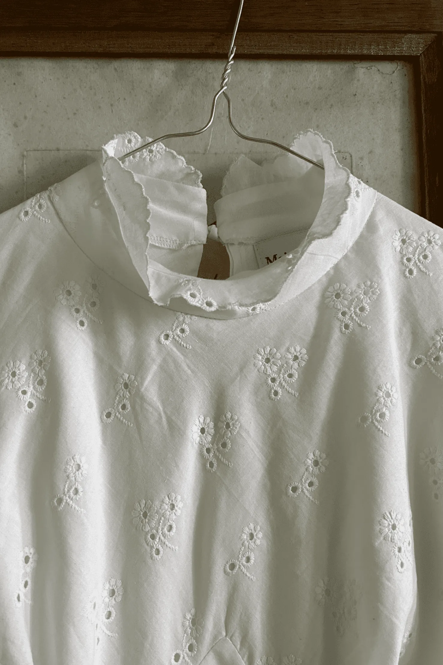 MaisonCléo Robes>Robe MORANE en coton de broderie anglaise fleurie