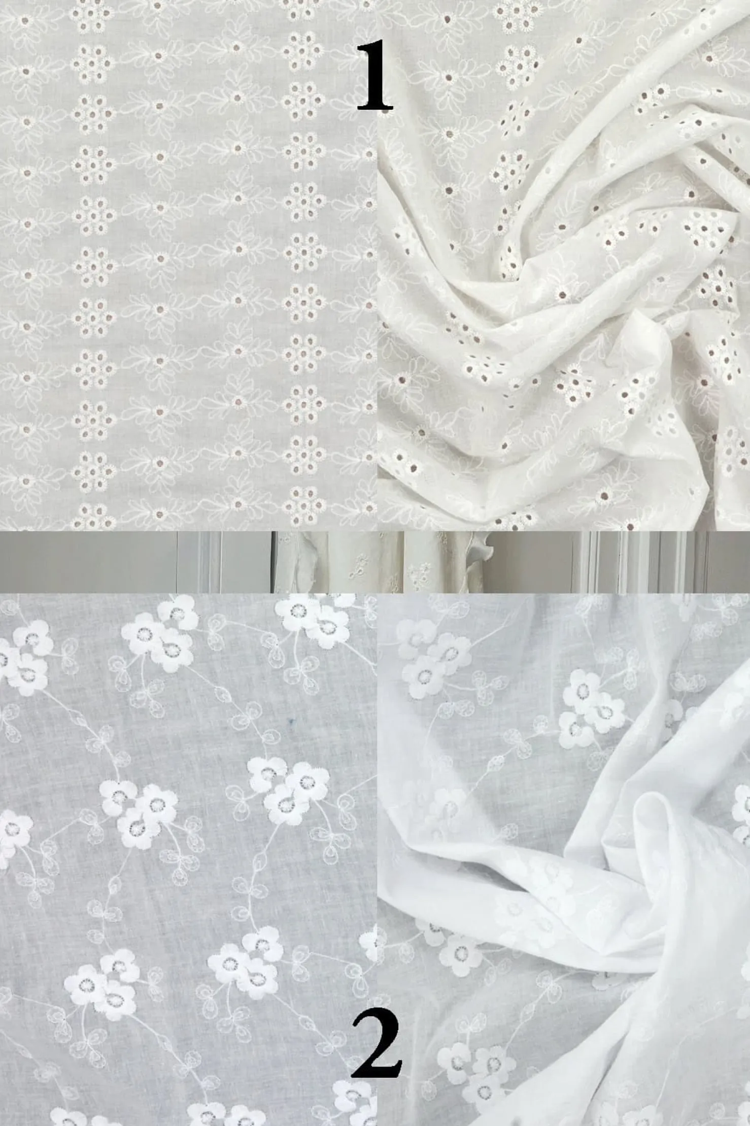 MaisonCléo Robes>Robe MORANE en coton de broderie anglaise fleurie