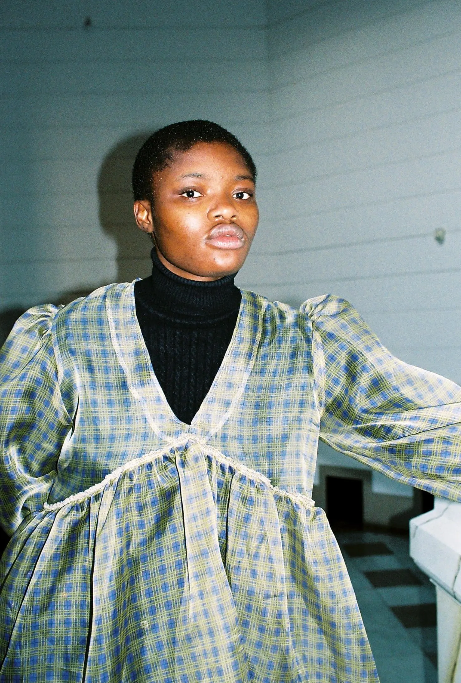 MaisonCléo Robes>Robe organza de soie violet et jaune JOSEPHINE