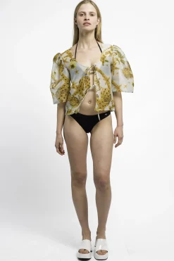 MaisonCléo Blouses>RUNWAY LOOK 22 – Blouse organza de soie coquillages AGNES
