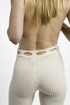MaisonCléo Tops>RUNWAY LOOK 25 – Dos nu strass argentés sequins