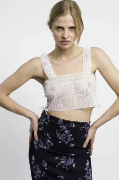 MaisonCléo Tops>SS22 RUNWAY LOOK 49 – Top exclusif calendrier année de Calais vintage
