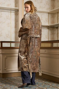 MaisonCléo Vestes / Manteaux>Trench en velours épais animal ASTRID